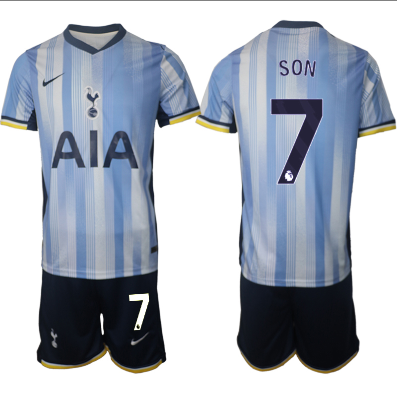 Men 2024-2025 Club Tottenham away Blue 7 Soccer Jersey